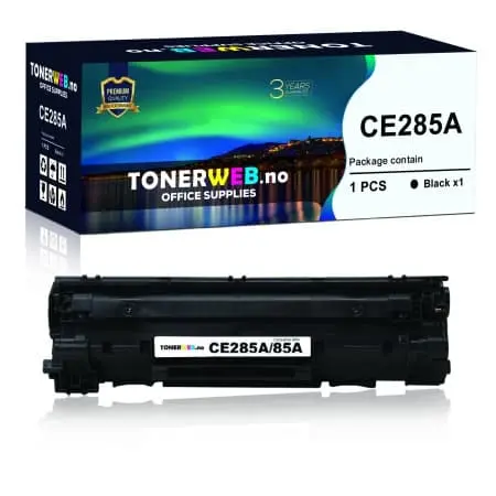 Tonerkassett, erstatter HP Sort CE285A/CE278A/CB436A/CB435A (1 stk.)