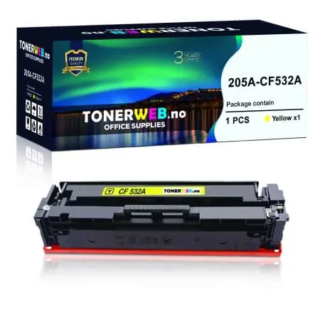 Tonerkassett, erstatter HP Gul 205A (900 sider) (1 stk.)