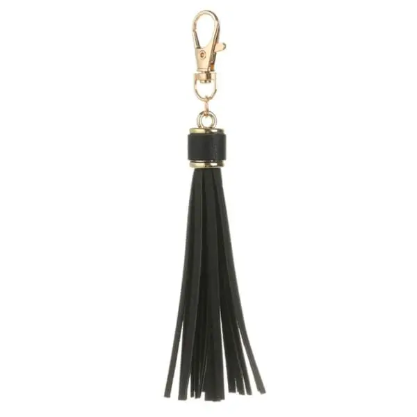 Key Ring semsket skinn dusk svart