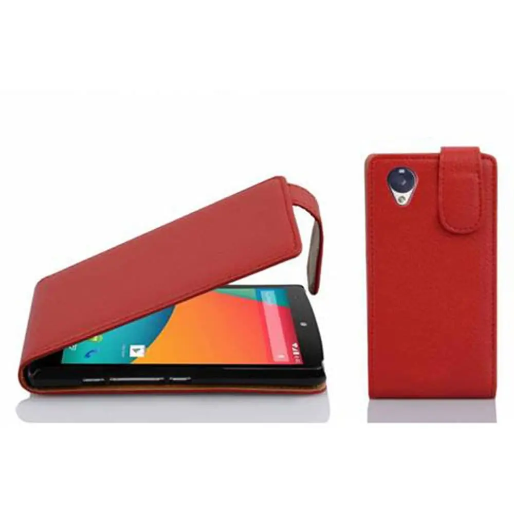 Deksel til LG Google NEXUS 5 Flip Etui laget av strukturert kunstskinn