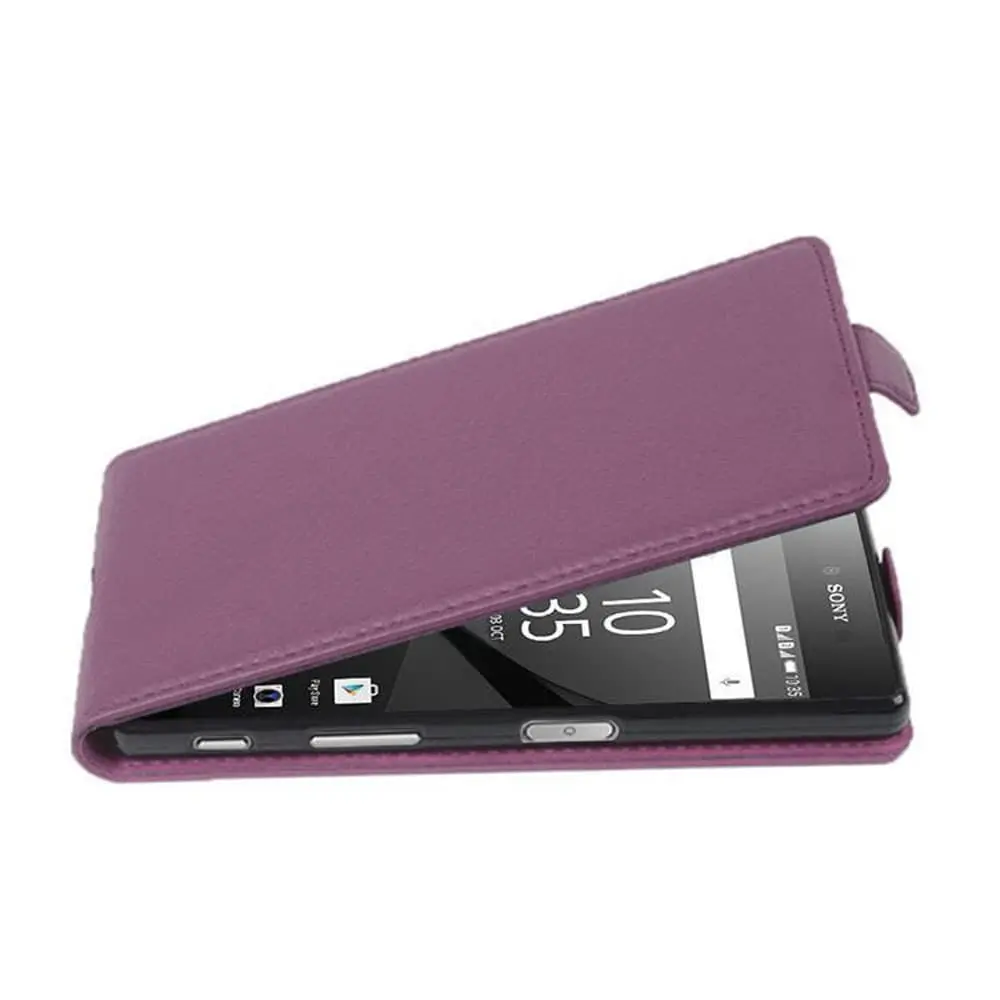 Deksel til Sony Xperia Z5 PREMIUM Flip Etui laget av strukturert kunstskinn