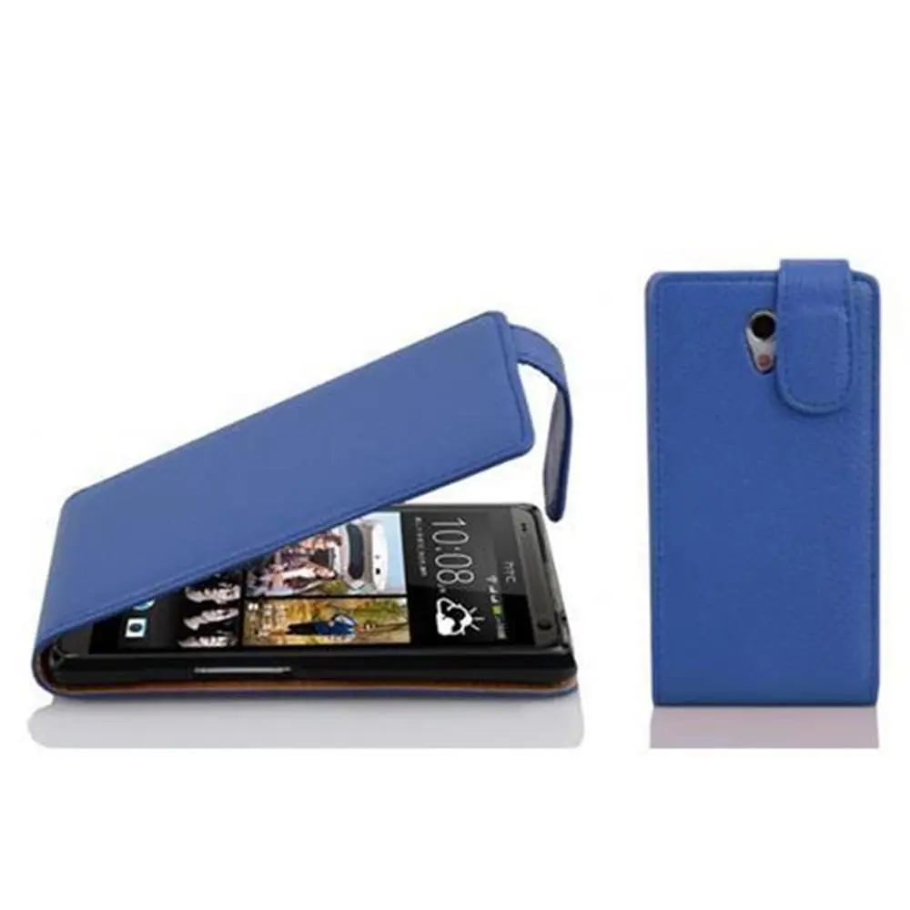 Deksel til HTC Desire 700 Flip Etui laget av strukturert kunstskinn
