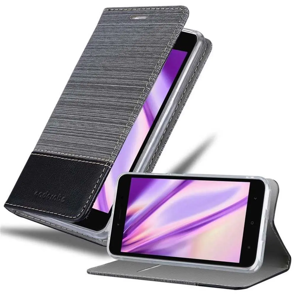 Deksel til Xiaomi RedMi NOTE 5A Lommebokdeksel med magnetisk lukking, stativfunksjon og kortlomme
