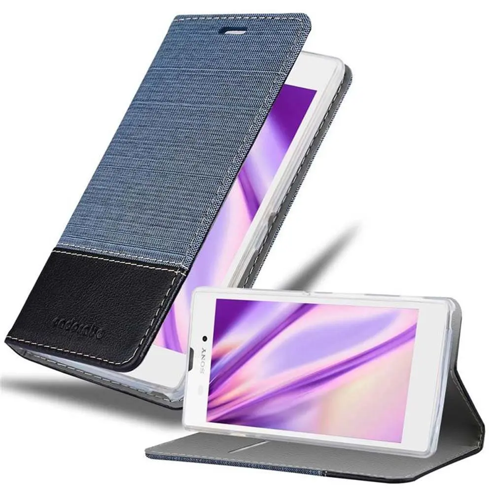 Deksel til Sony Xperia T3 Lommebokdeksel med magnetisk lukking, stativfunksjon og kortlomme