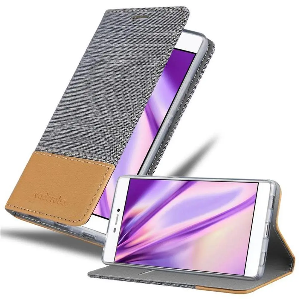 Deksel til Huawei P8 Lommebokdeksel med magnetisk lukking, stativfunksjon og kortlomme