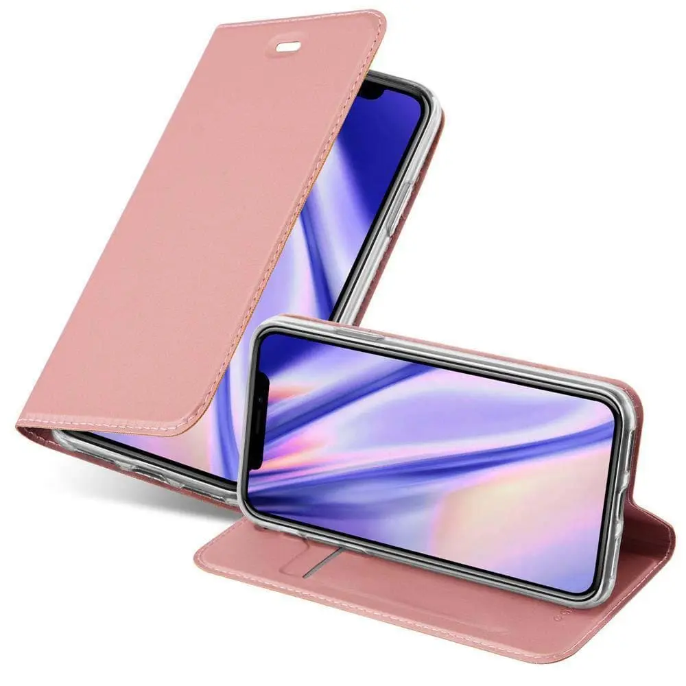 Deksel til iPhone XR Lommebokdeksel med magnetisk lukking, stativfunksjon og kortlomme