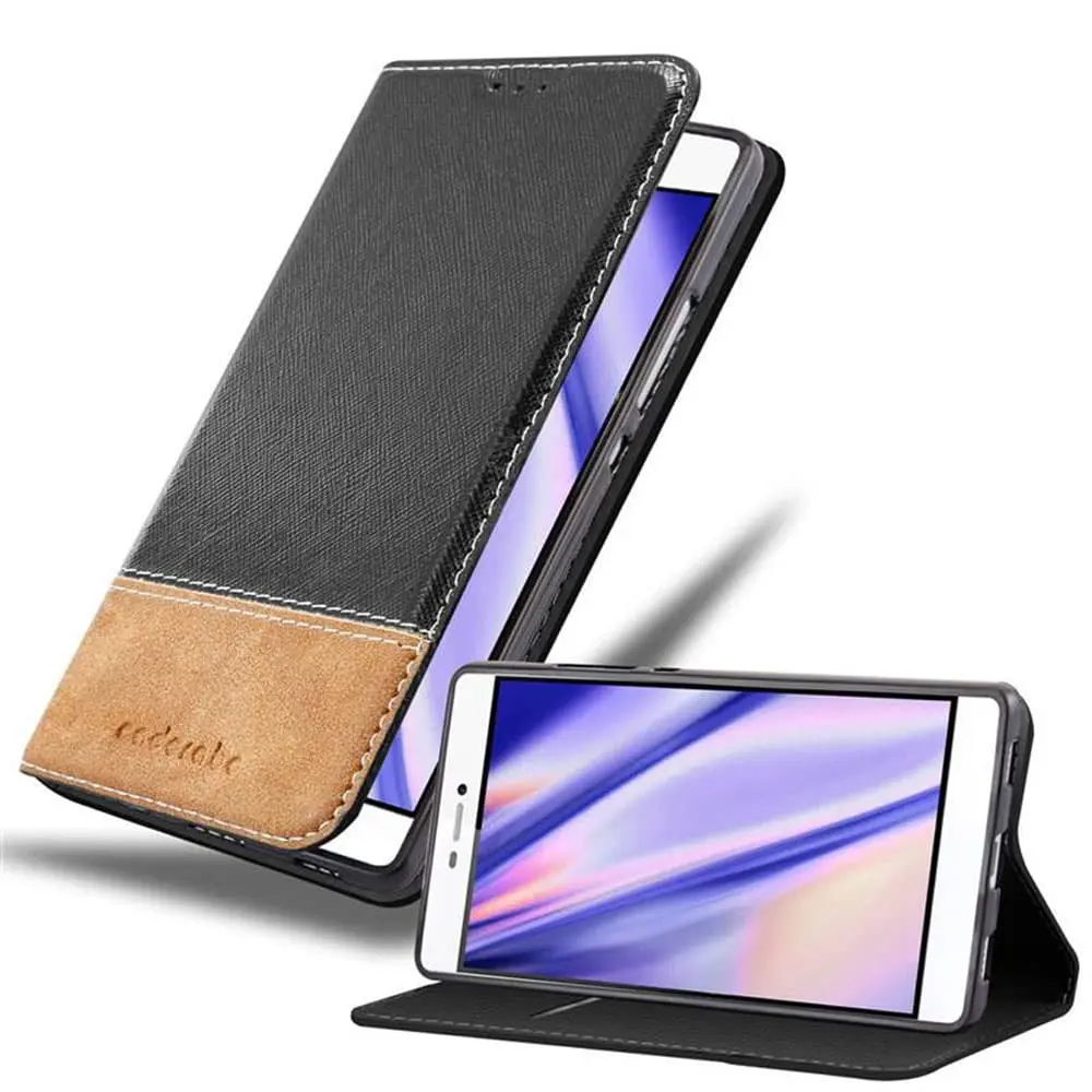 Lommebokdeksel til Huawei P8 Deksel med magnetisk lukking, stativfunksjon og kortlomme