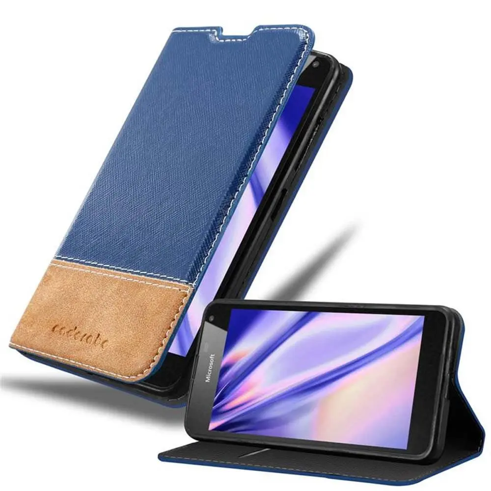 Lommebokdeksel til Nokia Lumia 650 Deksel med magnetisk lukking, stativfunksjon og kortlomme