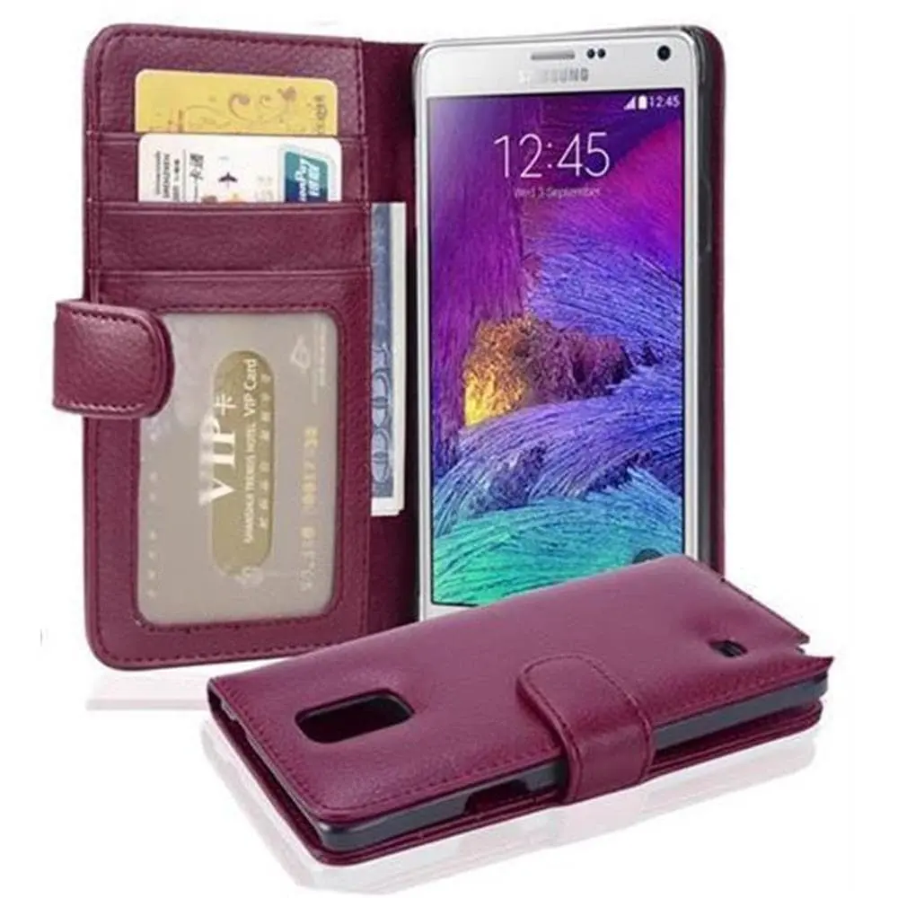 Lommebokdeksel til Samsung Galaxy NOTE 4 Deksel med magnetisk lukking og 3 kortplasser