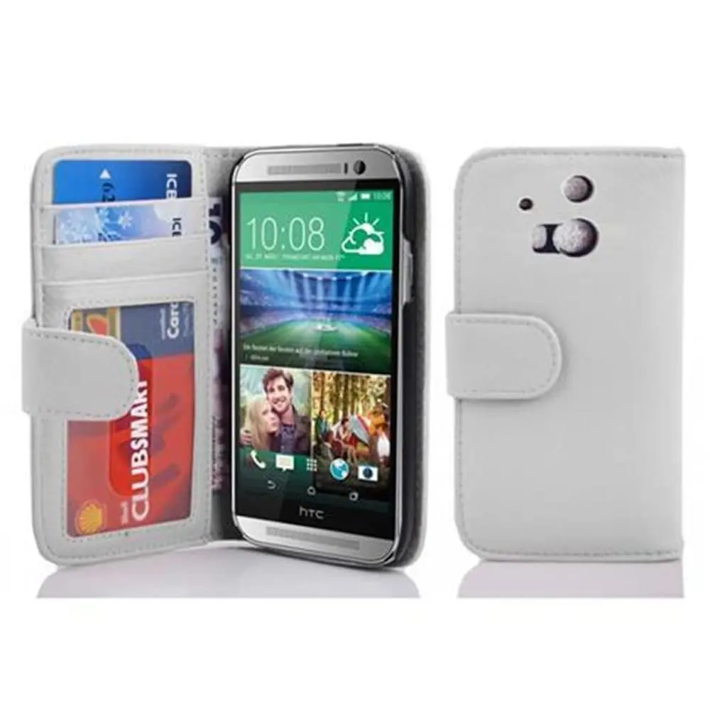 Lommebokdeksel til HTC ONE M8 Deksel med magnetisk lukking og 3 kortplasser