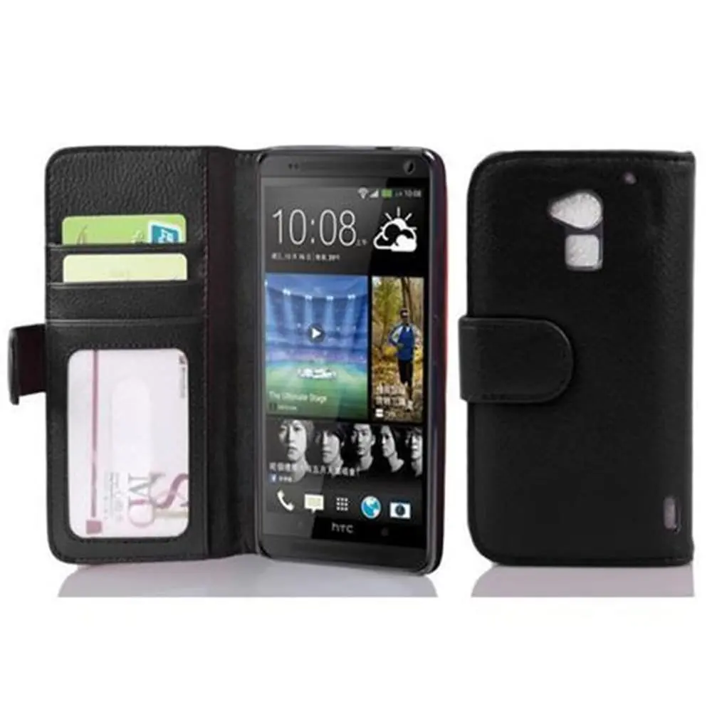 Lommebokdeksel til HTC ONE MAX T6 Deksel med magnetisk lukking og 3 kortplasser
