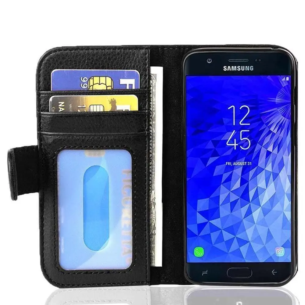 Lommebokdeksel til Samsung Galaxy J7 2017 Deksel med magnetisk lukking og 3 kortplasser