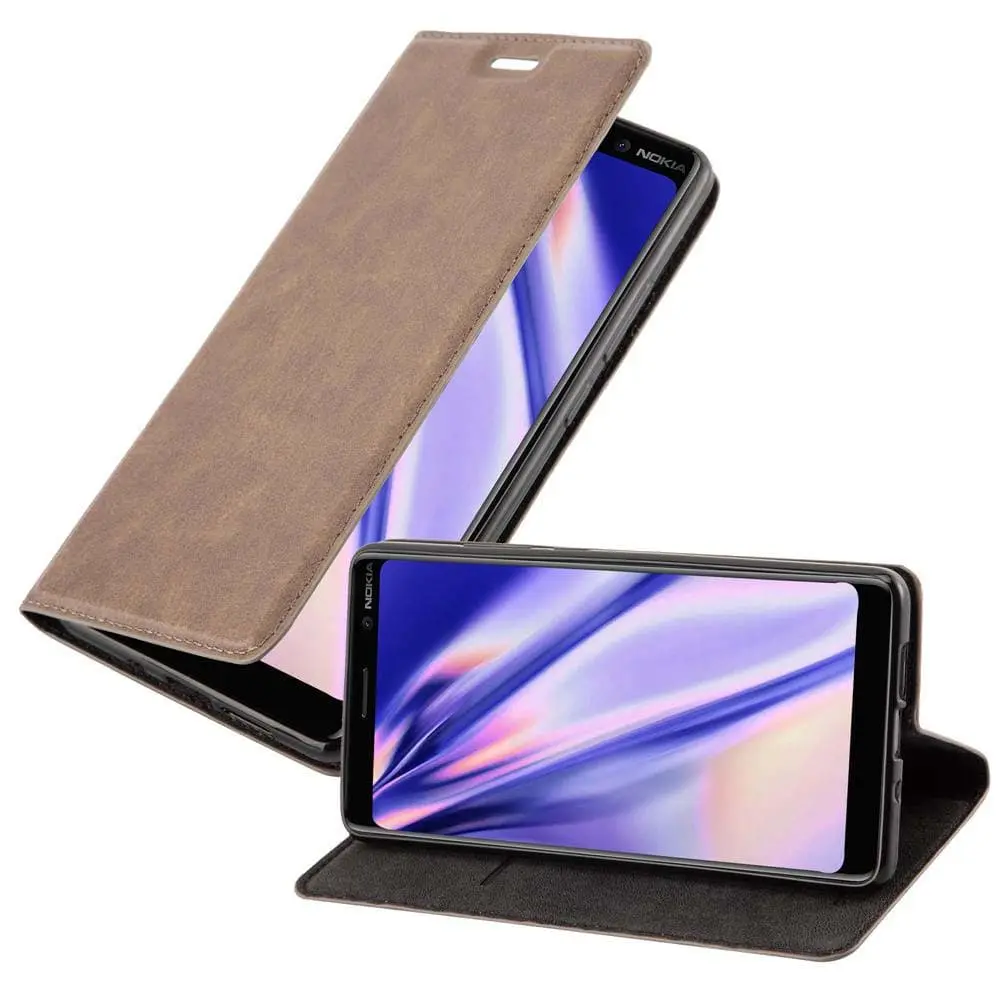 Lommebokdeksel til Nokia 7 PLUS Deksel med magnetisk lukking, stativfunksjon og kortlomme
