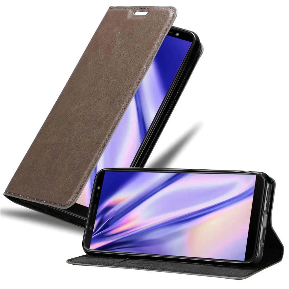 Lommebokdeksel til Samsung Galaxy J8 2018 Deksel med magnetisk lukking, stativfunksjon og kortlomme