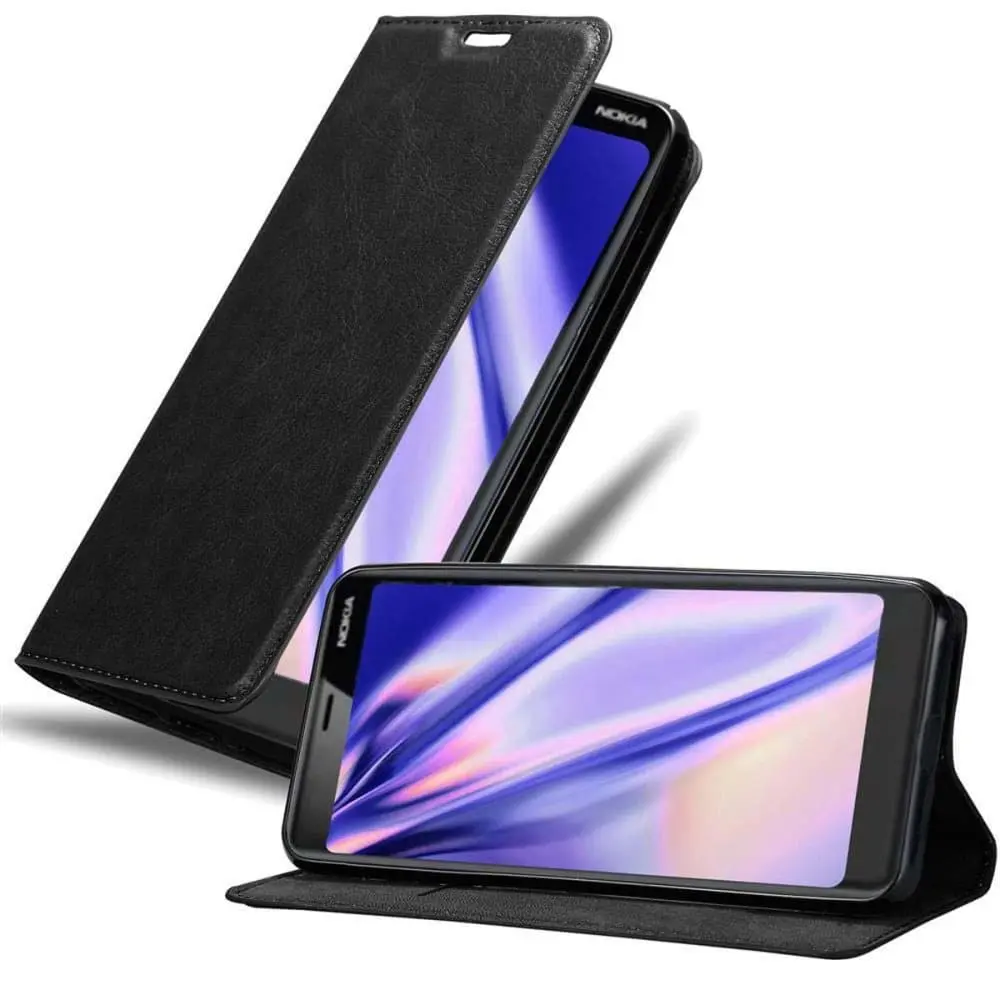 Lommebokdeksel til Nokia 5.1 Deksel med magnetisk lukking, stativfunksjon og kortlomme