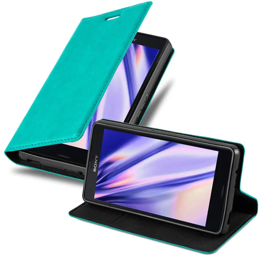 Lommebokdeksel til Sony Xperia Z3 COMPACT Deksel med magnetisk lukking, stativfunksjon og kortlomme