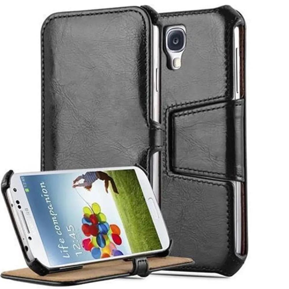 Lommebokdeksel til Samsung Galaxy S4 Beskyttelsesdeksel UTEN magnetisk lukking med stativfunksjon og hjørneholder