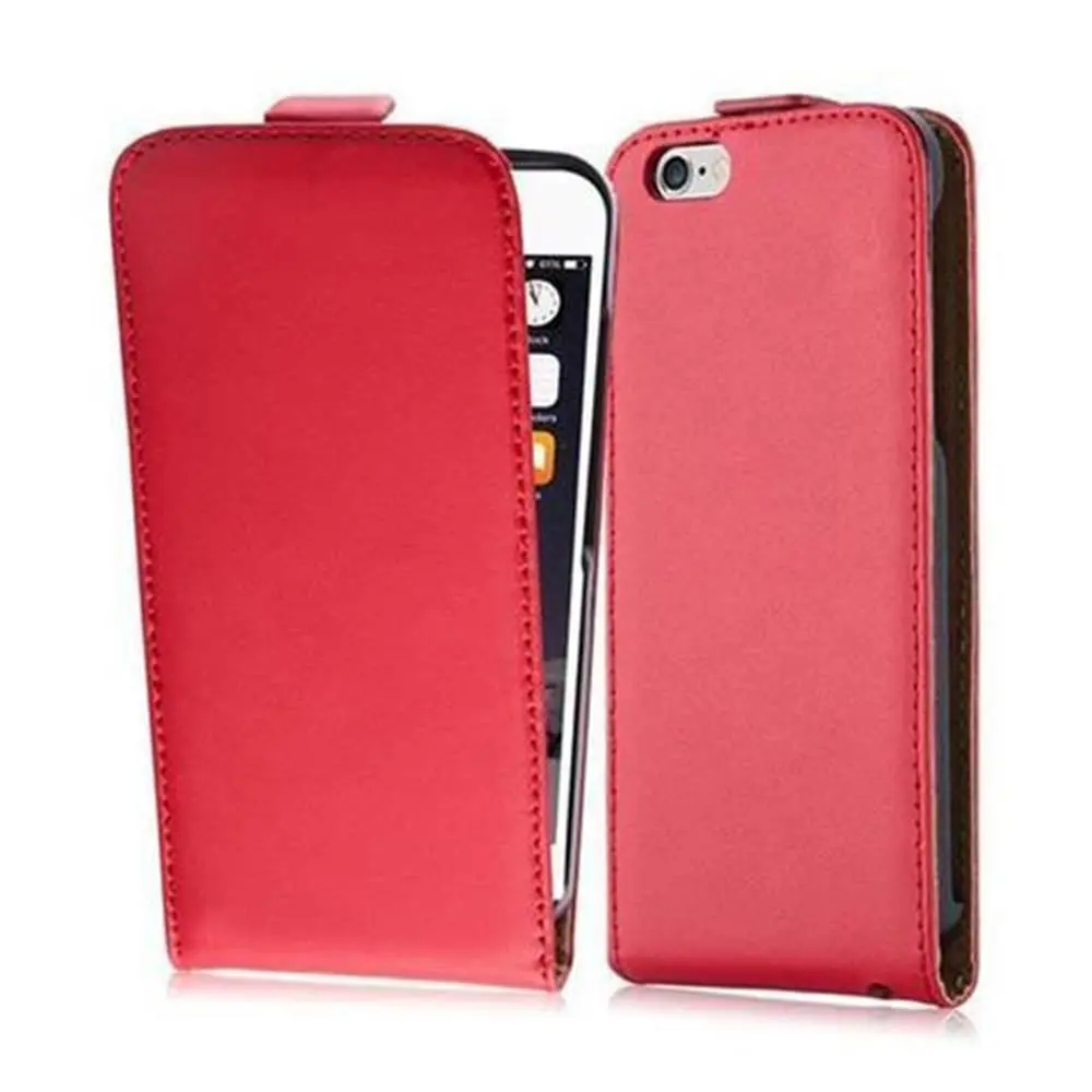 Deksel til iPhone 6 / 6S Flip Etui laget av glatt kunstskinn