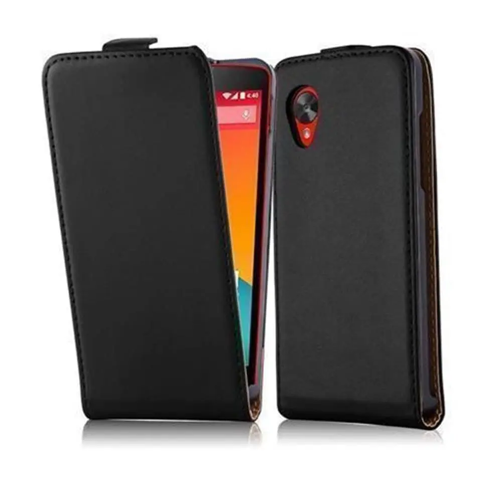 Deksel til LG Google NEXUS 5 Flip Etui laget av glatt kunstskinn