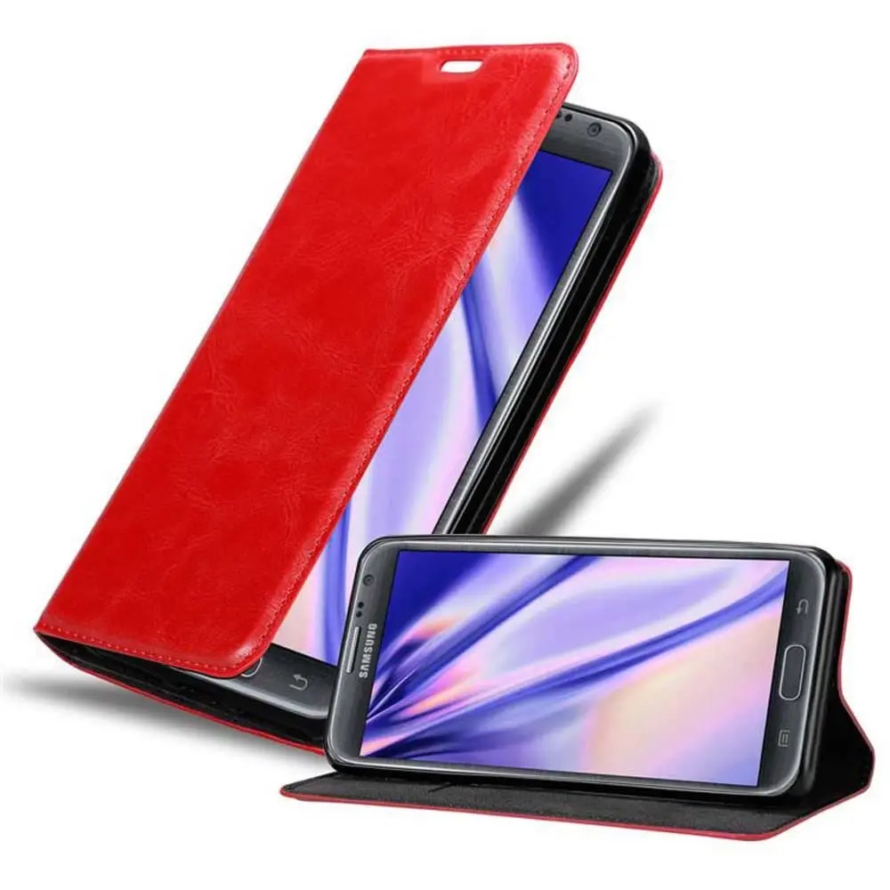 Lommebokdeksel til Samsung Galaxy NOTE 2 Deksel med magnetisk lukking, stativfunksjon og kortlomme
