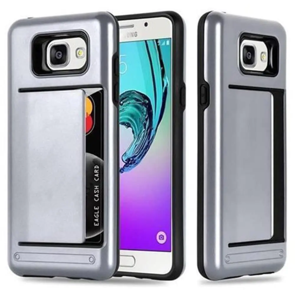 Deksel til Samsung Galaxy A5 2016 Outdoor Hybrid Hardt Case Beskyttelsesdeksel med kortlomme i kraftig design