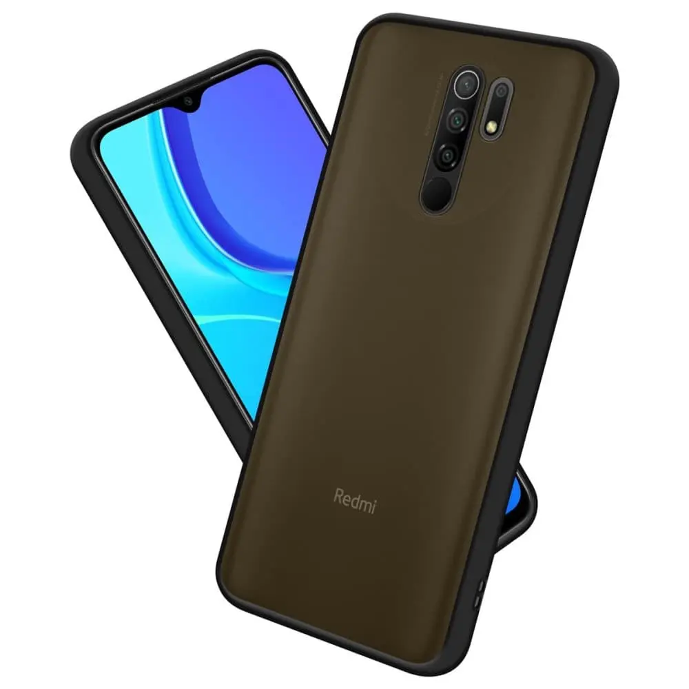 Deksel for Xiaomi RedMi 9 med TPU-silikon på innsiden og matt plast på baksiden
