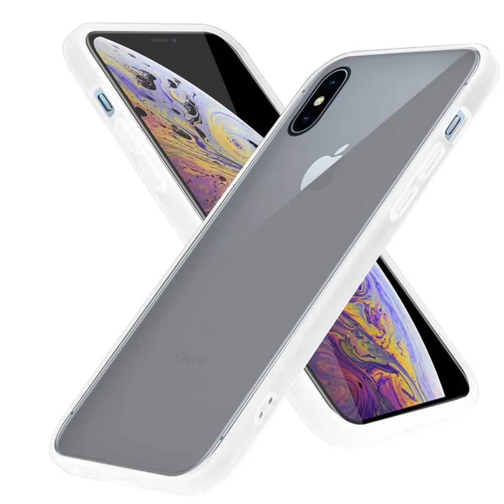 Deksel for iPhone XS MAX med TPU-silikon på innsiden og matt plast på baksiden