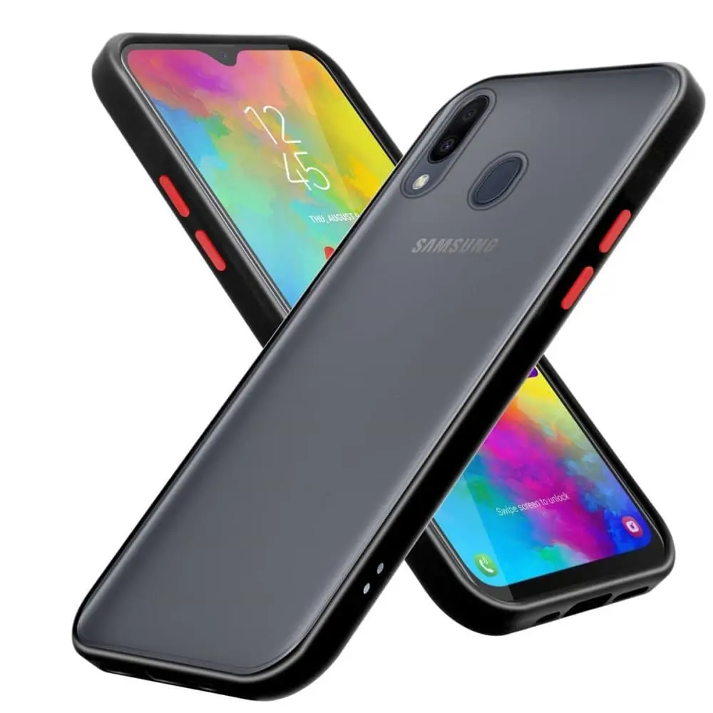 Deksel for Samsung Galaxy M20 med TPU-silikon på innsiden og matt plast på baksiden