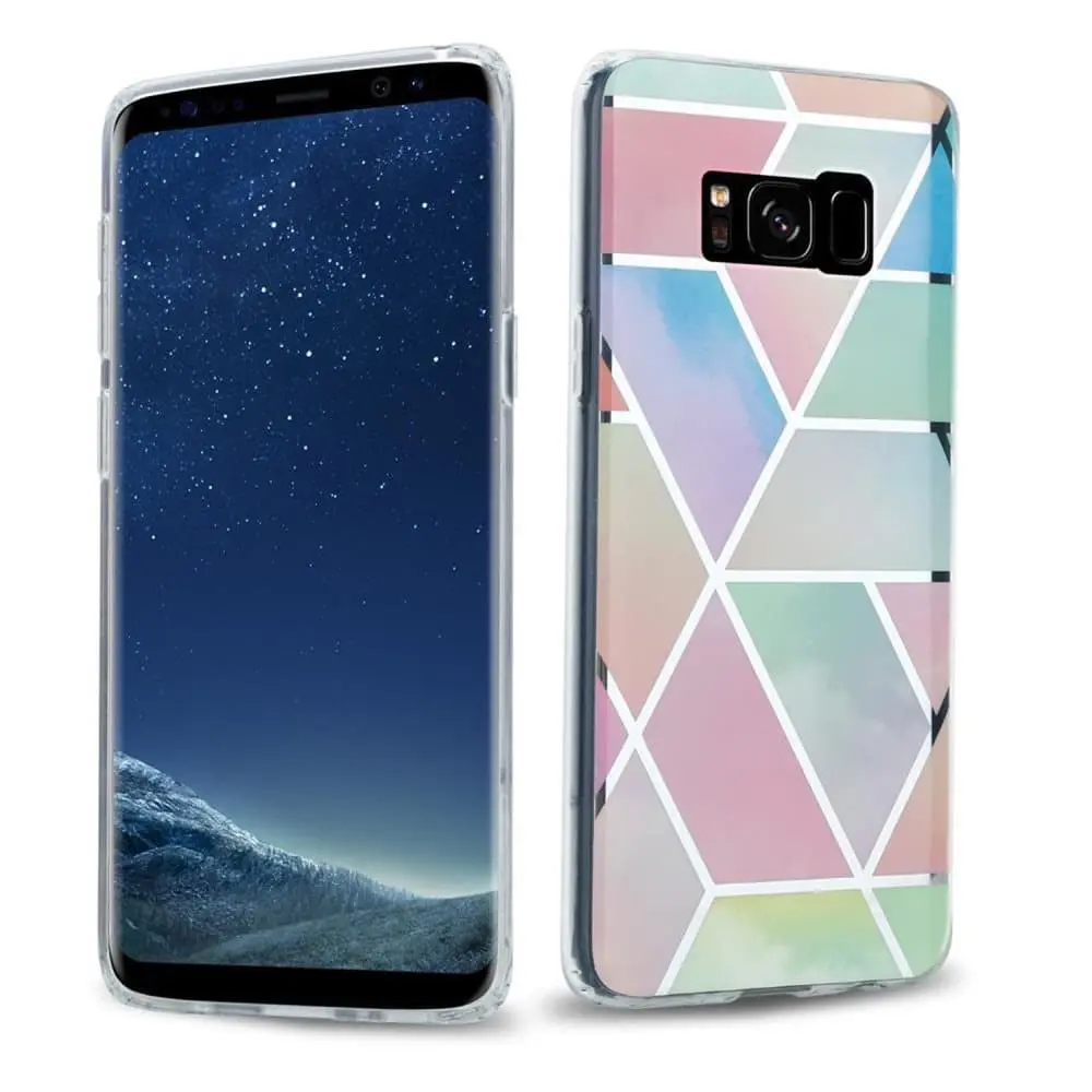 Lommebokdeksel til Samsung Galaxy S8 PLUS Deksel av TPU-silikon med mosaikkmønster