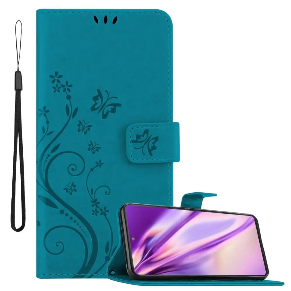 Deksel til Motorola EDGE 20 PRO / EDGE S PRO Lommebokdeksel i blomster design med magnetisk lukking, stativfunksjon og kortplasser