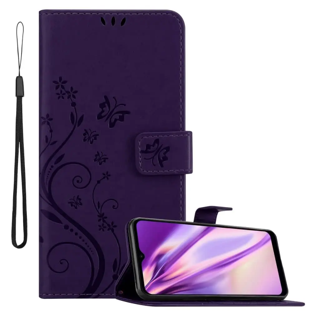 Deksel til Motorola MOTO G10 / G30 Lommebokdeksel i blomster design med magnetisk lukking, stativfunksjon og kortplasser