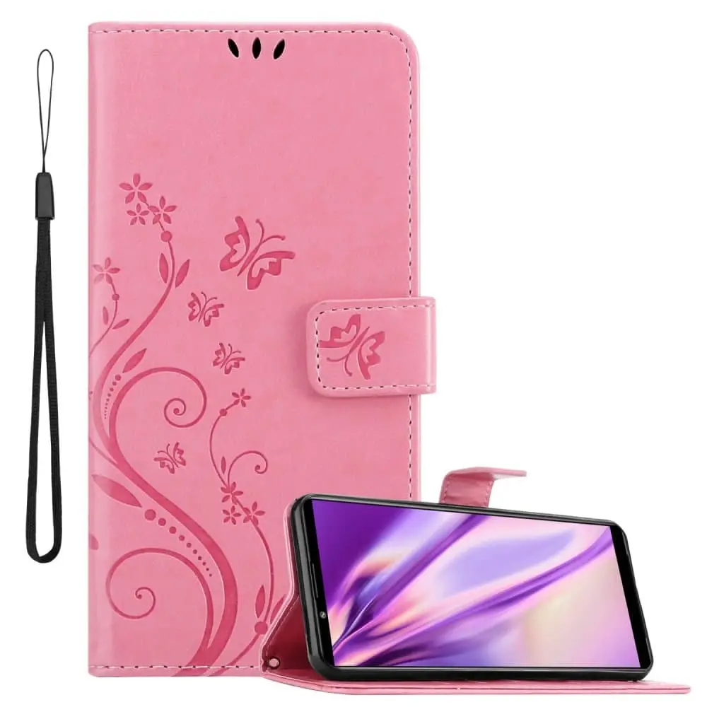 Deksel til Sony Xperia PRO-I Lommebokdeksel i blomster design med magnetisk lukking, stativfunksjon og kortplasser