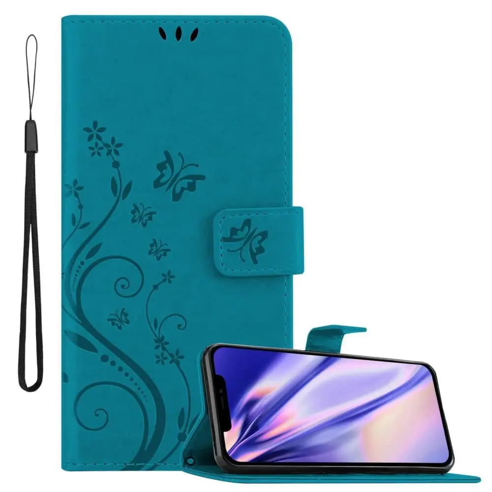 Deksel til iPhone 13 PRO Lommebokdeksel i blomster design med magnetisk lukking, stativfunksjon og kortplasser