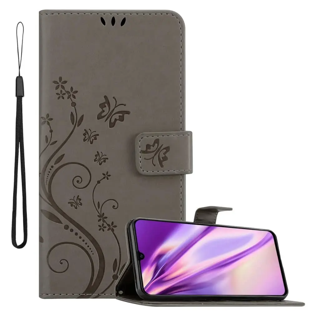 Deksel til Samsung Galaxy A90 5G Lommebokdeksel i blomster design med magnetisk lukking, stativfunksjon og kortplasser