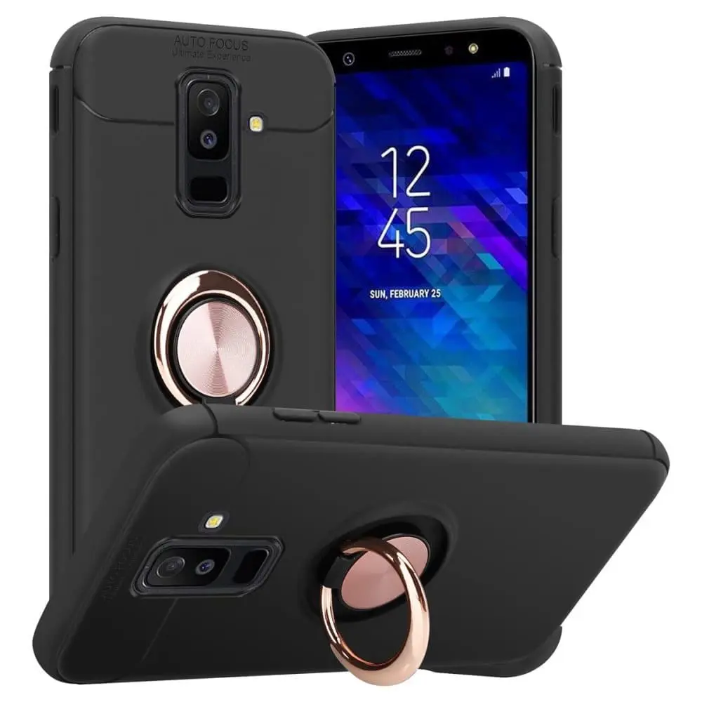 Deksel til Samsung Galaxy A6 PLUS 2018 Silikondeskel med fokusring laget av TPU-silikon