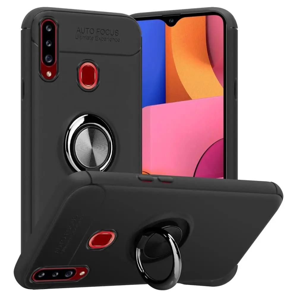 Deksel til Samsung Galaxy A20s Silikondeskel med fokusring laget av TPU-silikon