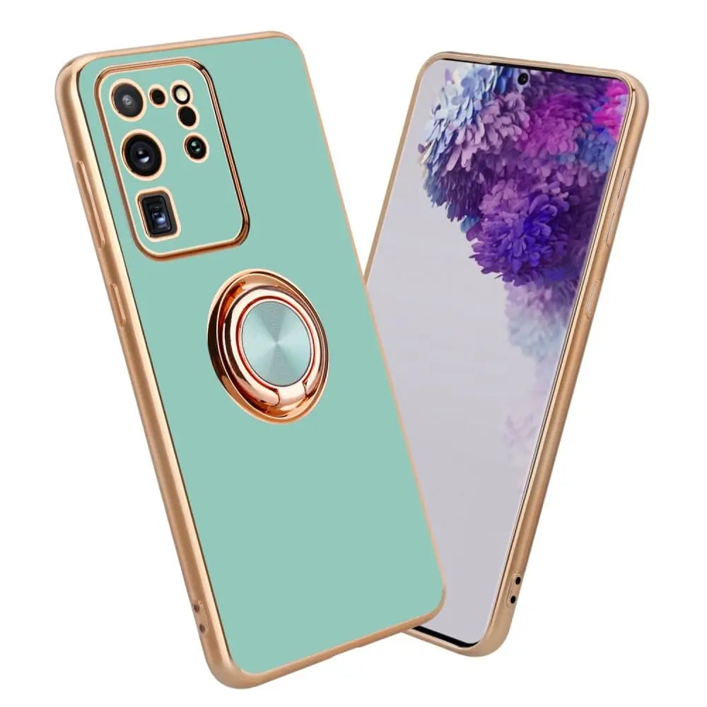 Deksel til Samsung Galaxy S20 ULTRA med ring Etui av fleksibel TPU-silikon, med kamerabeskyttelse magnetisk bilholder