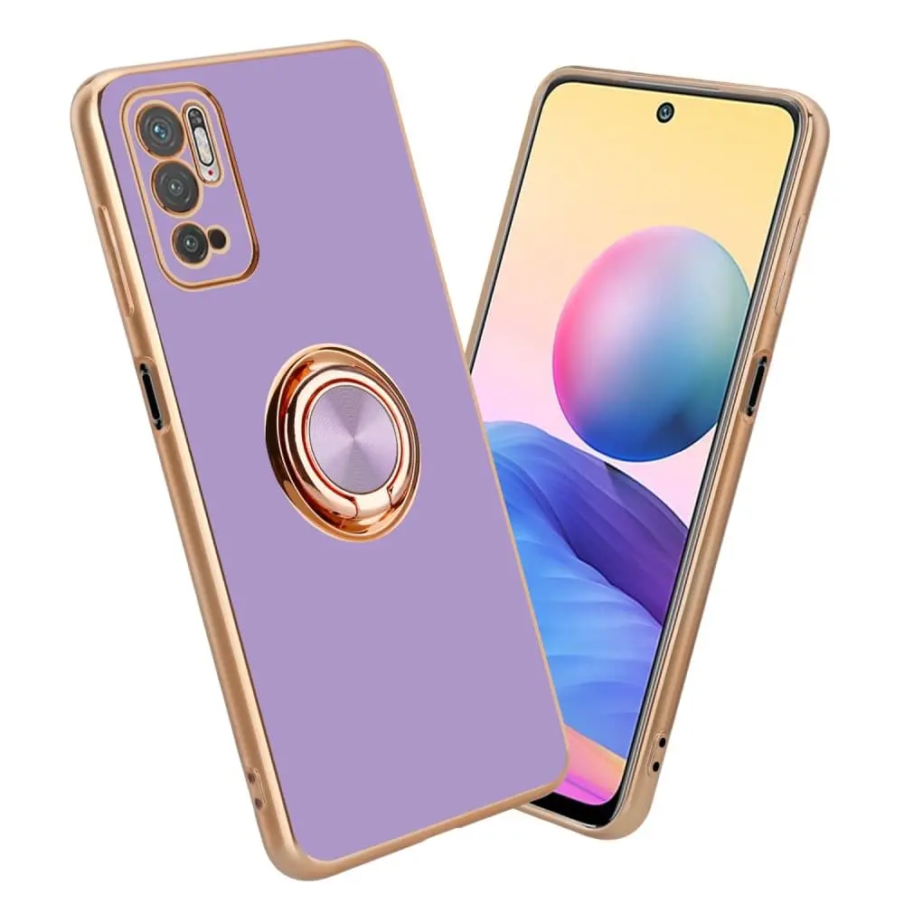 Deksel til Xiaomi RedMi NOTE 10 5G / POCO M3 PRO 5G med ring Etui av fleksibel TPU-silikon, med kamerabeskyttelse magnetisk bilholder