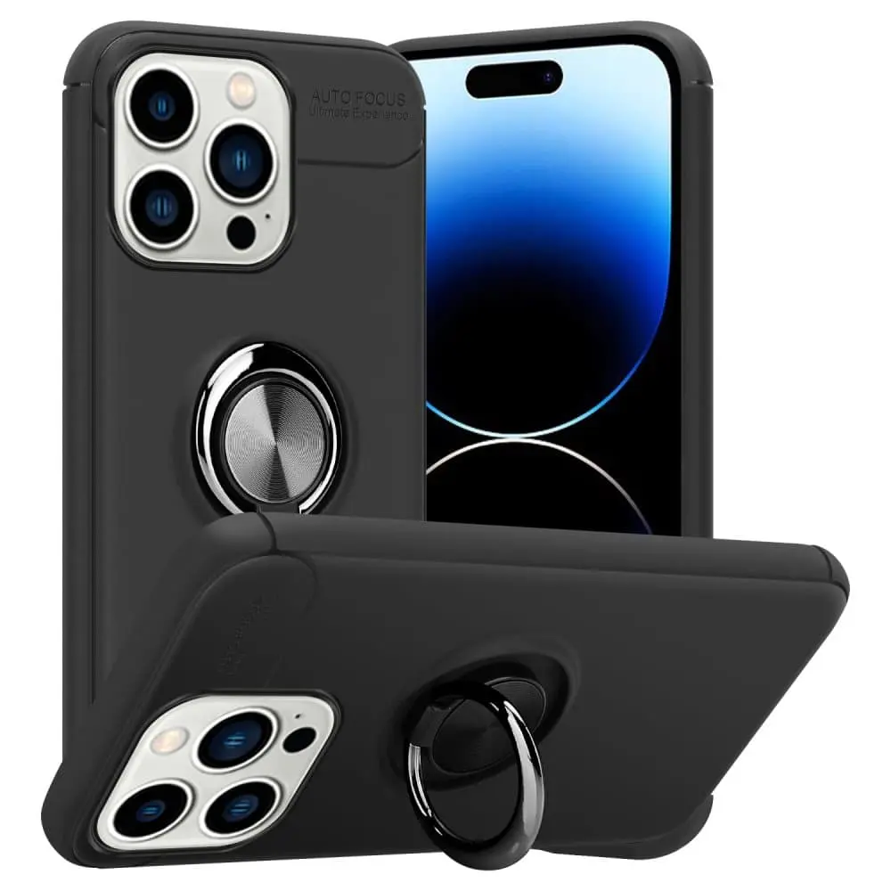 Deksel til iPhone 14 PRO MAX Silikondeskel med fokusring laget av TPU-silikon