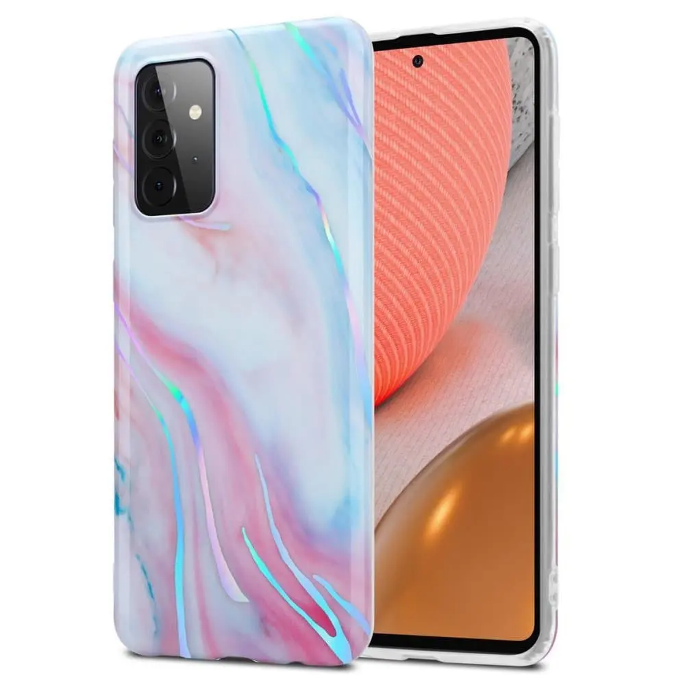 Lommebokdeksel til Samsung Galaxy A72 4G / 5G Deksel av TPU-silikon med mosaikkmønster