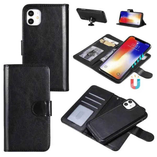 iPhone 11 2-i-1 magnetisk lommebok Black