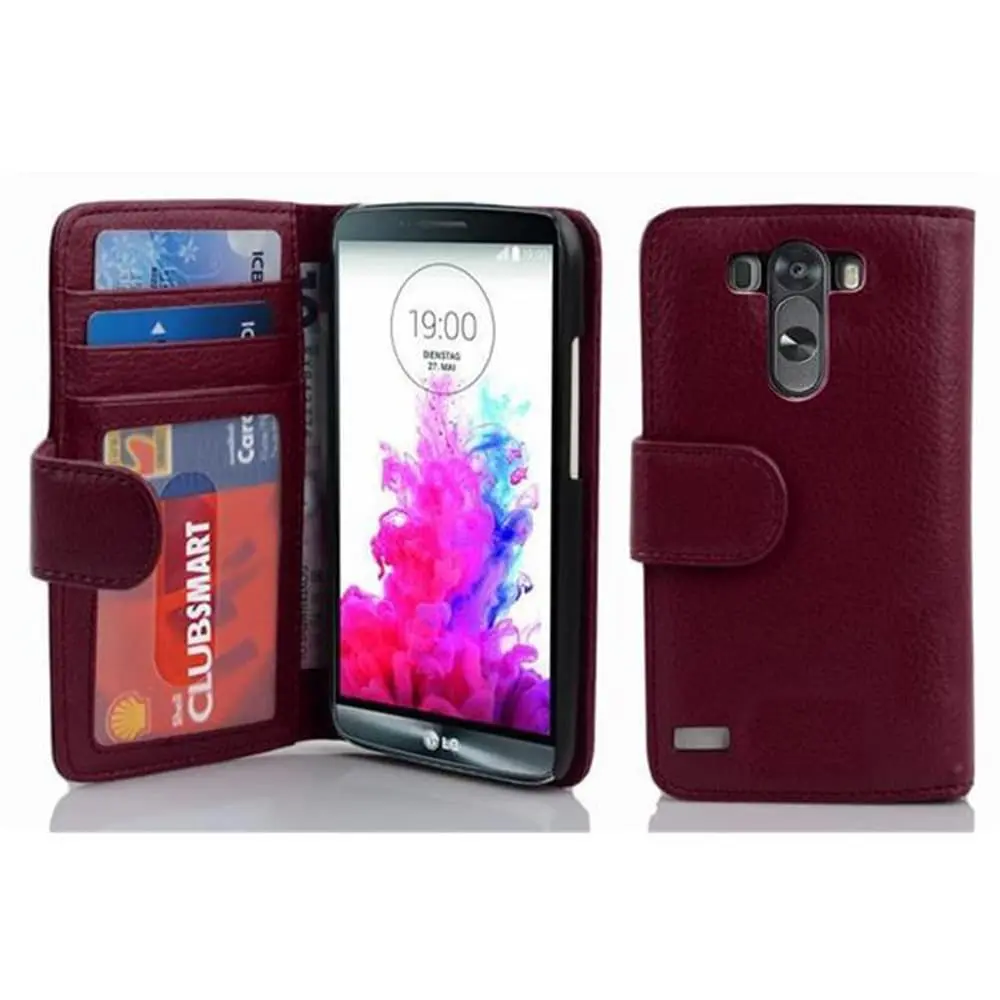 Lommebokdeksel til LG G3 Deksel med magnetisk lukking og 3 kortplasser
