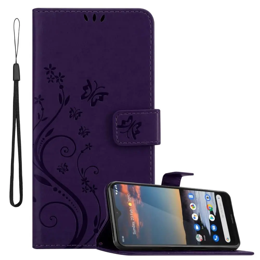 Deksel kompatibel med Nokia 5,3 Lommebokdeksel i blomster design med magnetisk lukking, stativfunksjon og kortplasser