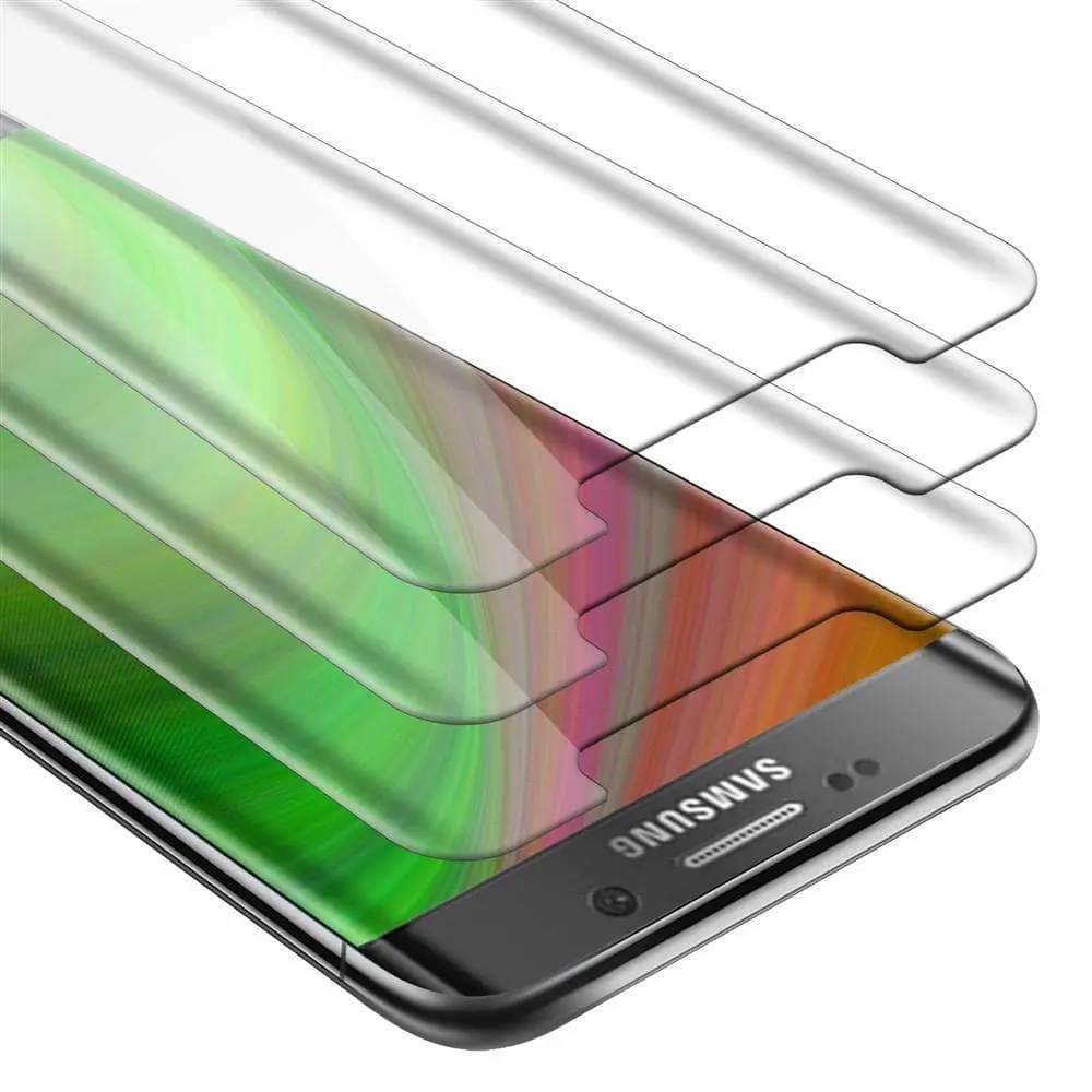 3x Skjermbeskytter Skärmskyddtil til Samsung Galaxy S6 EDGE Herdet Skjermglass