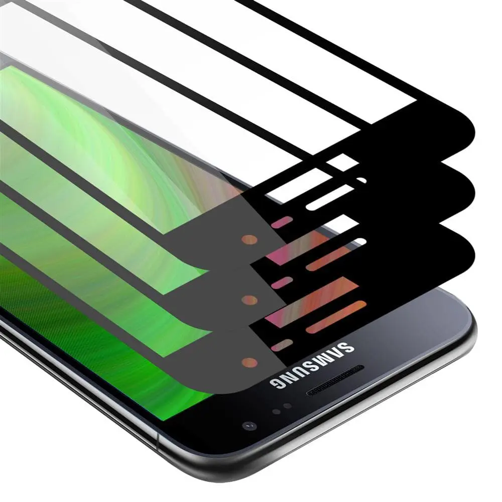 3x Skjermbeskytter Skärmskyddtil til Samsung Galaxy J3 2016 Herdet Skjermglass Full Skjerm