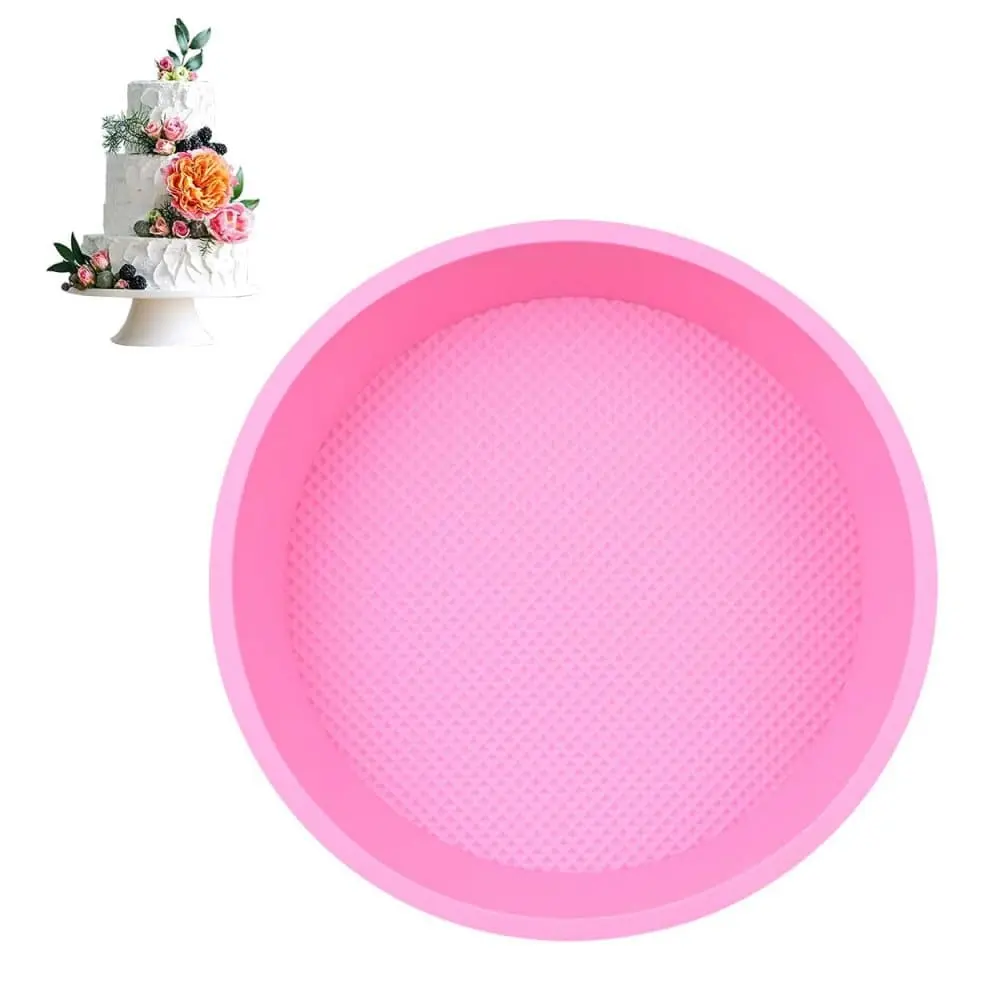 Stor rund bakform silikon kake mold 23 cm
