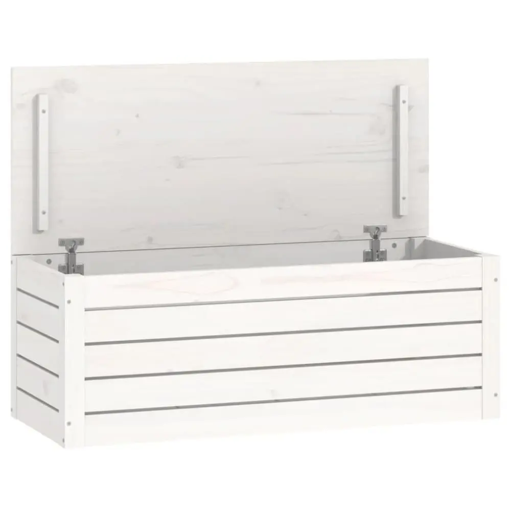 vidaXL Putekasse hvit 89x36,5x33 cm heltre furu