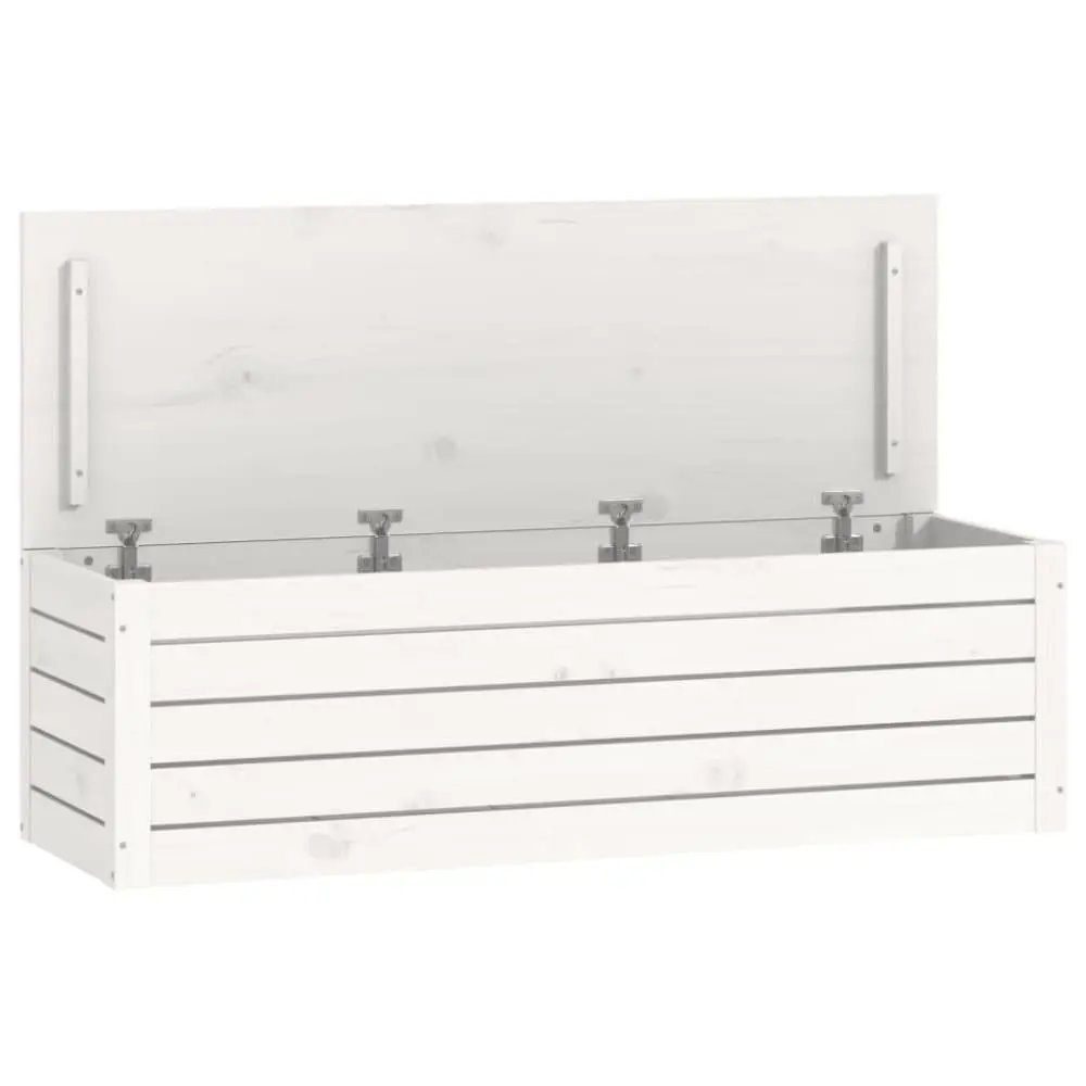 vidaXL Putekasse hvit 109x36,5x33 cm heltre furu