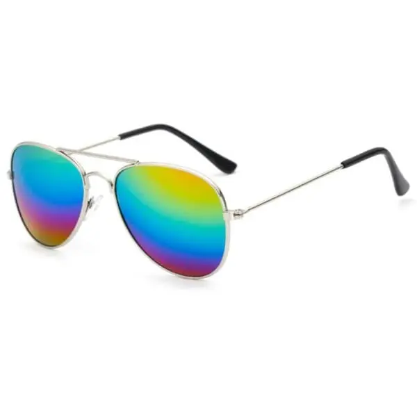 Pilot solbriller for barn - Solglasses - Silver Rainbow Mirror Glass