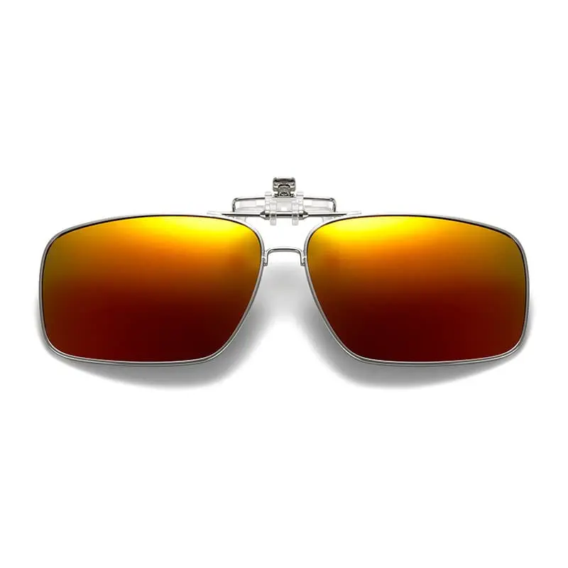 Sammenleggbare metallklipssolbriller Flip Up Red